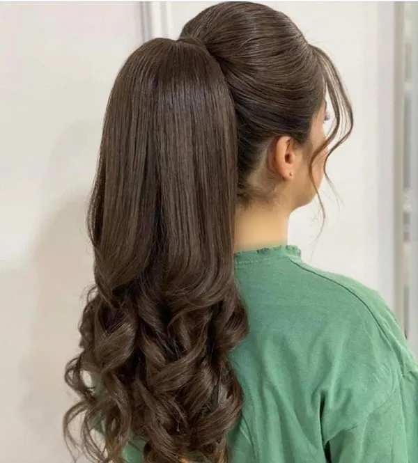37 مدل موی دم اسبی شیک برای عروسی؛ ترکیب سادگی و لاکچری! 24 Stylish ponytail hairstyle for wedding 22