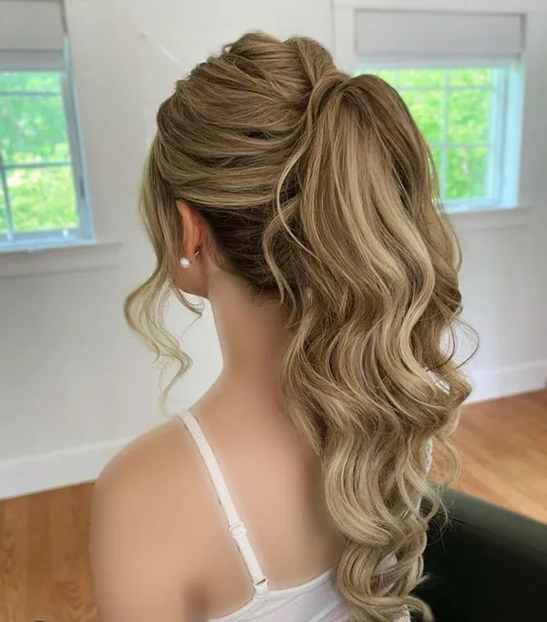 37 مدل موی دم اسبی شیک برای عروسی؛ ترکیب سادگی و لاکچری! 27 Stylish ponytail hairstyle for wedding 25