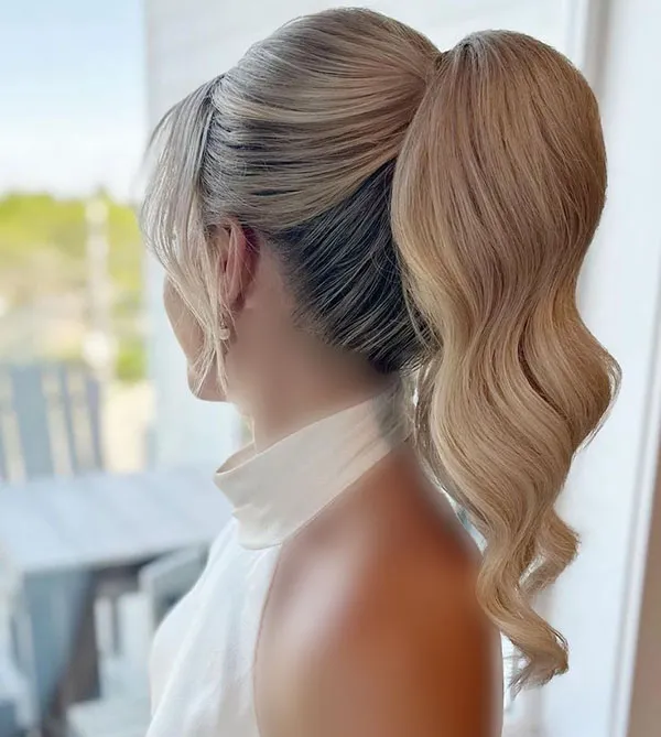37 مدل موی دم اسبی شیک برای عروسی؛ ترکیب سادگی و لاکچری! 28 Stylish ponytail hairstyle for wedding 26