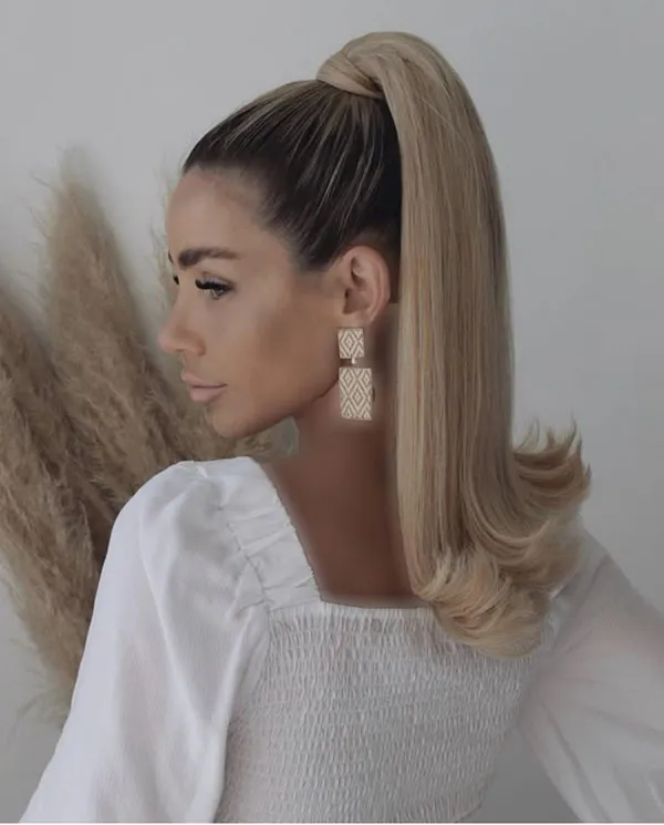 37 مدل موی دم اسبی شیک برای عروسی؛ ترکیب سادگی و لاکچری! 30 Stylish ponytail hairstyle for wedding 28