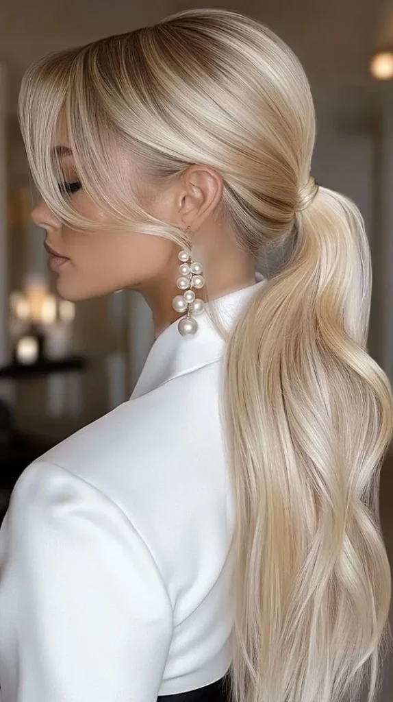 37 مدل موی دم اسبی شیک برای عروسی؛ ترکیب سادگی و لاکچری! 10 Stylish ponytail hairstyle for wedding 8