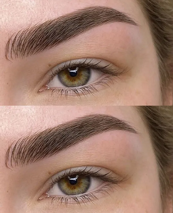This years fashionable wide eyebrow model for girls 11