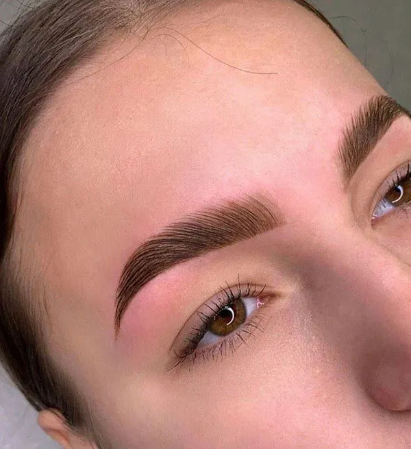 This years fashionable wide eyebrow model for girls 12