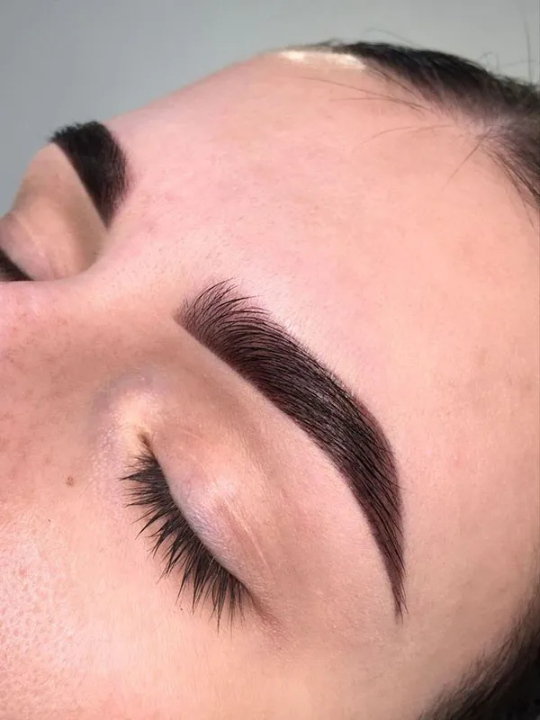 This years fashionable wide eyebrow model for girls 17