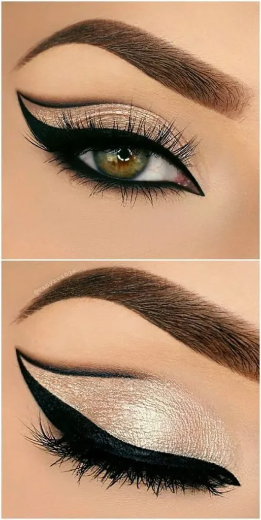 10 ایده اموزش سایه زدن چشم مجلسی؛ با این ترفندا چشمات درشت تر وجذاب تر میشه! 22 Tutorial on applying eyeshadow to the wedding dress 19