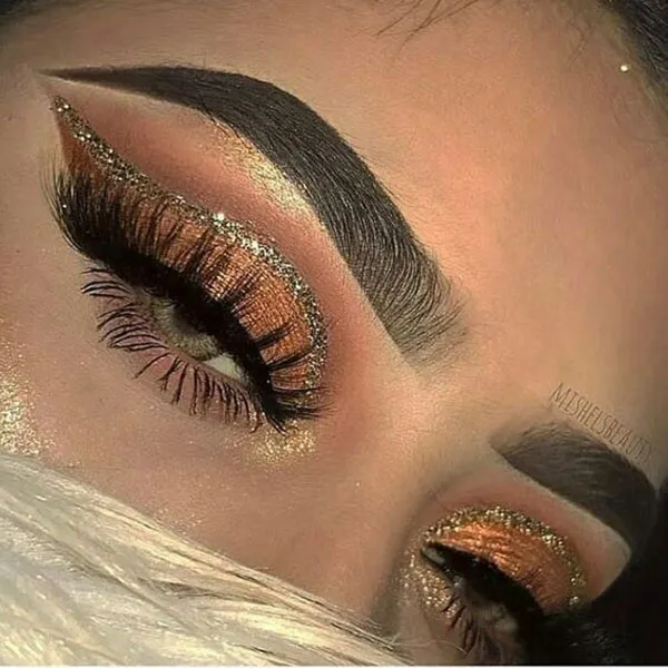 10 ایده اموزش سایه زدن چشم مجلسی؛ با این ترفندا چشمات درشت تر وجذاب تر میشه! 29 Tutorial on applying eyeshadow to the wedding dress 26