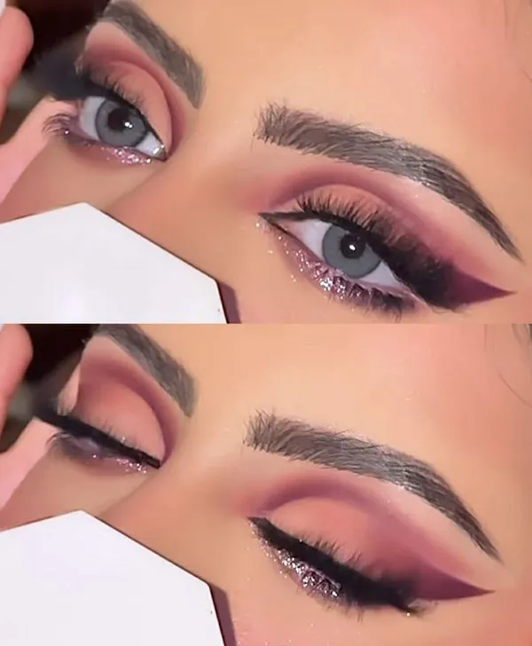 10 ایده اموزش سایه زدن چشم مجلسی؛ با این ترفندا چشمات درشت تر وجذاب تر میشه! 9 Tutorial on applying eyeshadow to the wedding dress 6
