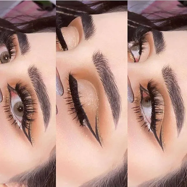 10 ایده اموزش سایه زدن چشم مجلسی؛ با این ترفندا چشمات درشت تر وجذاب تر میشه! 11 Tutorial on applying eyeshadow to the wedding dress 8