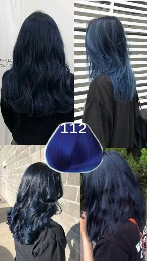 انواع رنگ مو آبی 2025؛ از کاربنی لاکچری تا پاستلی فانتزی💙 27 Types of blue hair color 23