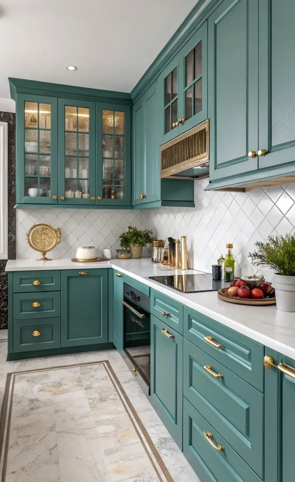 best color cabinet small kitchen 11
