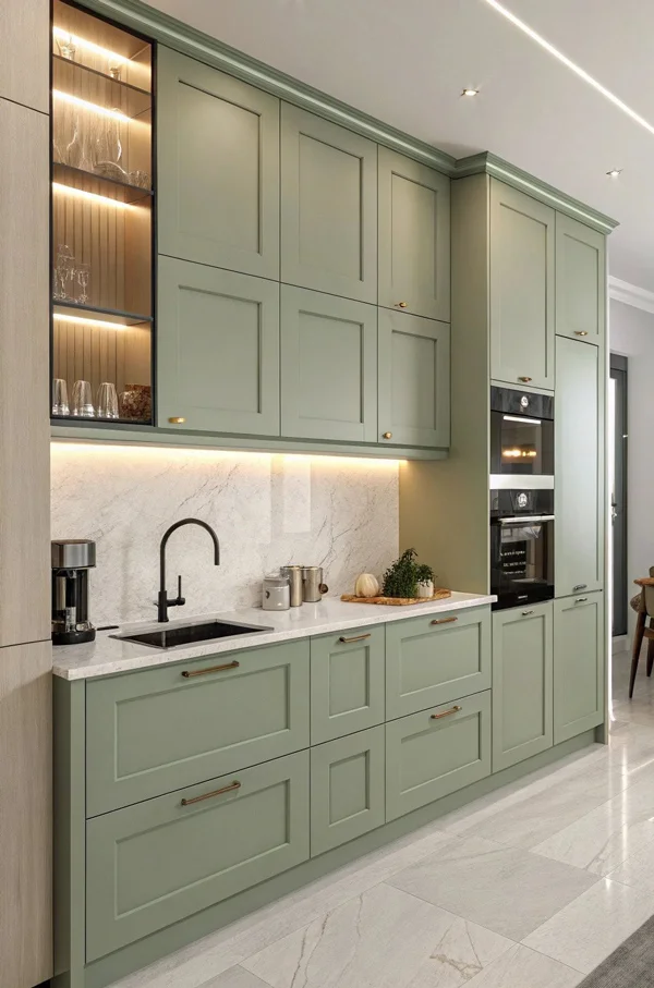 best color cabinet small kitchen 16