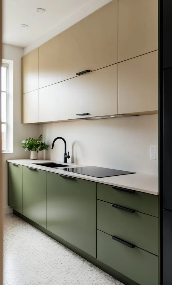 best color cabinet small kitchen 21