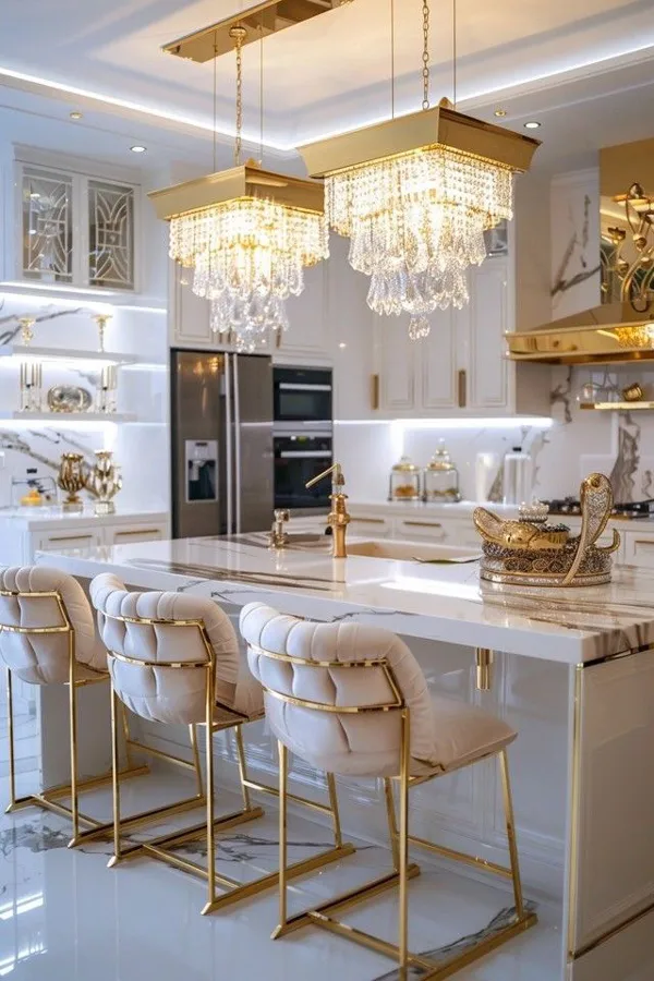 لوستر آشپزخانه چی بخریم؟ راهنمای انتخاب لوستر شیک و کاربردی + 35 ایده کیوت✨ 5 kitchen chandelier diakoland photo 3