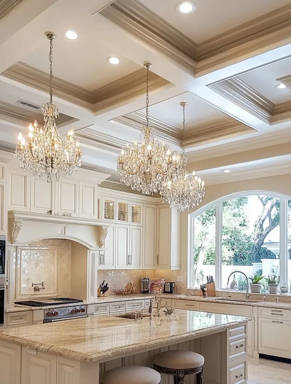لوستر آشپزخانه چی بخریم؟ راهنمای انتخاب لوستر شیک و کاربردی + 35 ایده کیوت✨ 35 kitchen chandelier diakoland photo 31