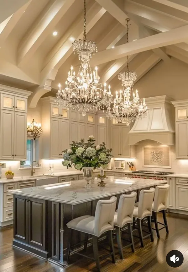 لوستر آشپزخانه چی بخریم؟ راهنمای انتخاب لوستر شیک و کاربردی + 35 ایده کیوت✨ 37 kitchen chandelier diakoland photo 33