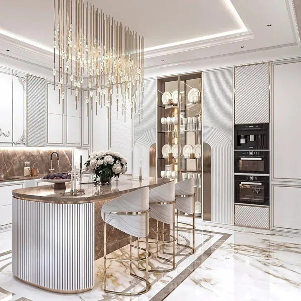 35 مدل کابینت آشپزخانه مدرن و شیک؛ ایدههای لوکس و متفاوت برای خانههای امروزی! 13 modern stylish kitchen cabinets diakoland photo 12