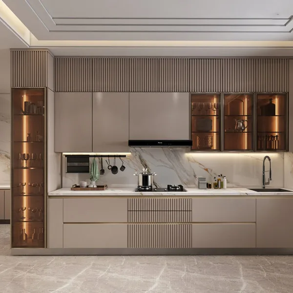 35 مدل کابینت آشپزخانه مدرن و شیک؛ ایدههای لوکس و متفاوت برای خانههای امروزی! 21 modern stylish kitchen cabinets diakoland photo 20