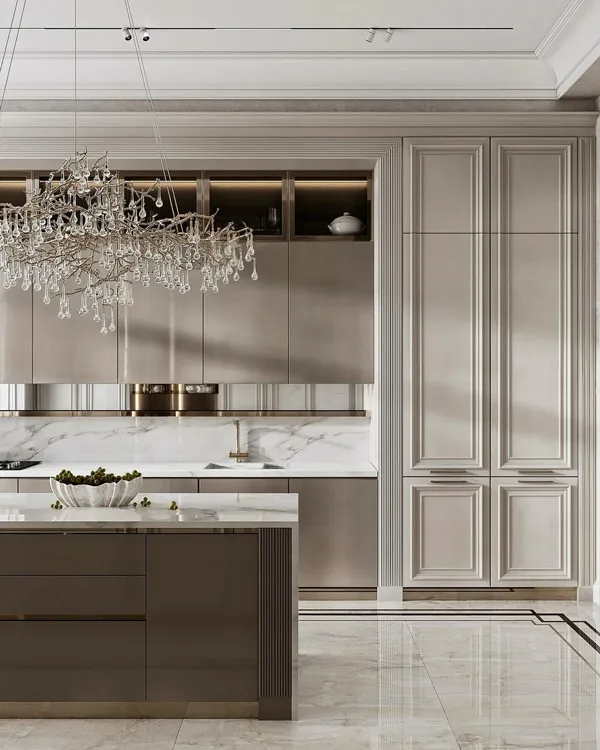 35 مدل کابینت آشپزخانه مدرن و شیک؛ ایدههای لوکس و متفاوت برای خانههای امروزی! 23 modern stylish kitchen cabinets diakoland photo 22