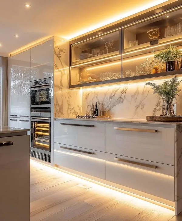 35 مدل کابینت آشپزخانه مدرن و شیک؛ ایدههای لوکس و متفاوت برای خانههای امروزی! 4 modern stylish kitchen cabinets diakoland photo 3