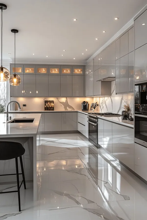 modern white grey kitchen cabinets diakoland photo 17