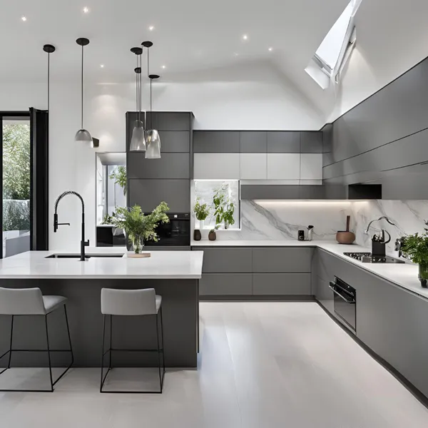 modern white grey kitchen cabinets diakoland photo 18