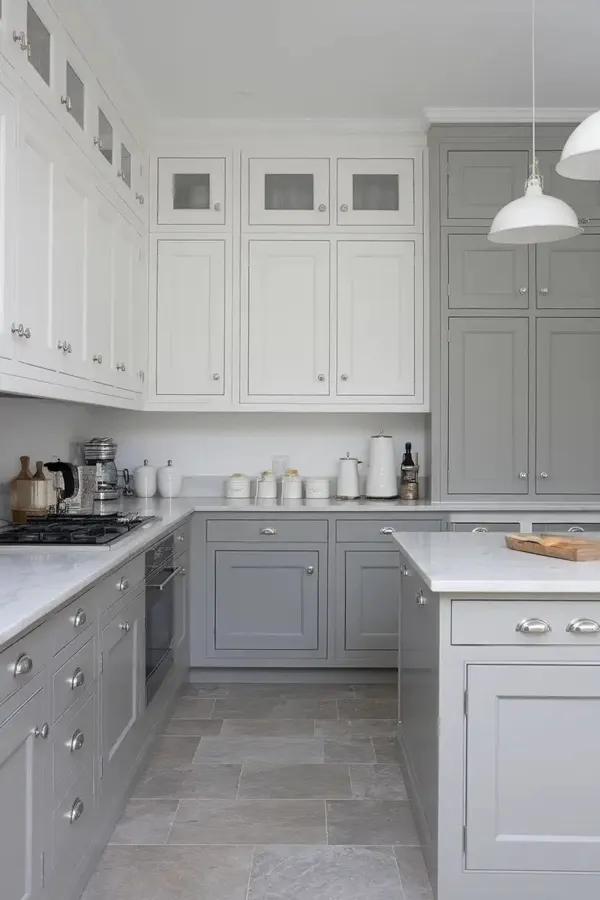 modern white grey kitchen cabinets diakoland photo 3