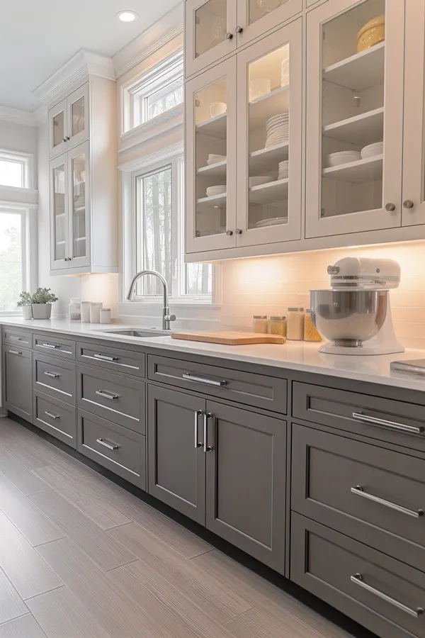 modern white grey kitchen cabinets diakoland photo 4