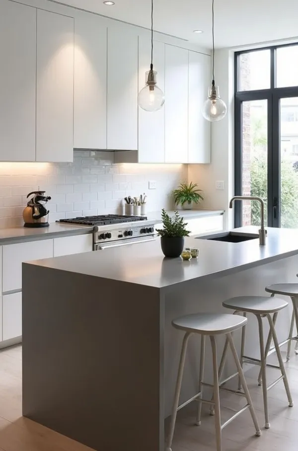 modern white grey kitchen cabinets diakoland photo 9
