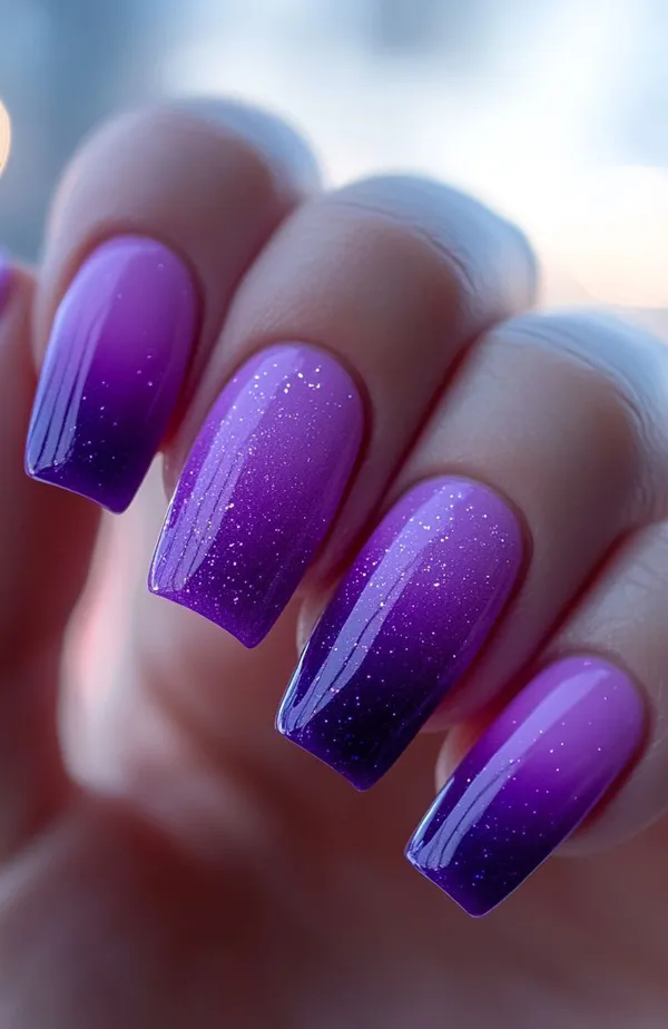 طراحی و دیزاین ناخن بنفش 2025؛ دیزاینایی که امسال ترند شدن و استایلتو خاصتر میکنن💜 5 purple nails trend diakoland photo 3