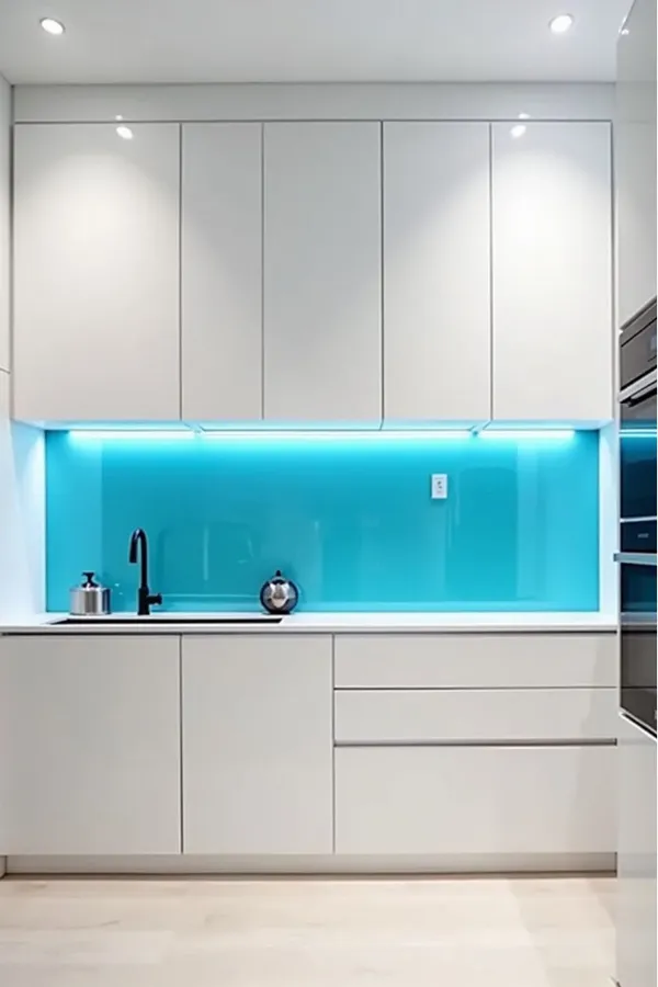 40 مدل رنگ کابینت های گلاس جدید | ترکیبهای جذاب برای آشپزخانه! 25 rang cabinet high gloss diakoland photo 14