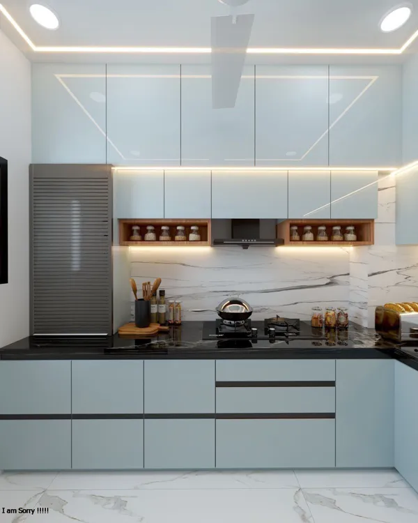 40 مدل رنگ کابینت های گلاس جدید | ترکیبهای جذاب برای آشپزخانه! 33 rang cabinet high gloss diakoland photo 22
