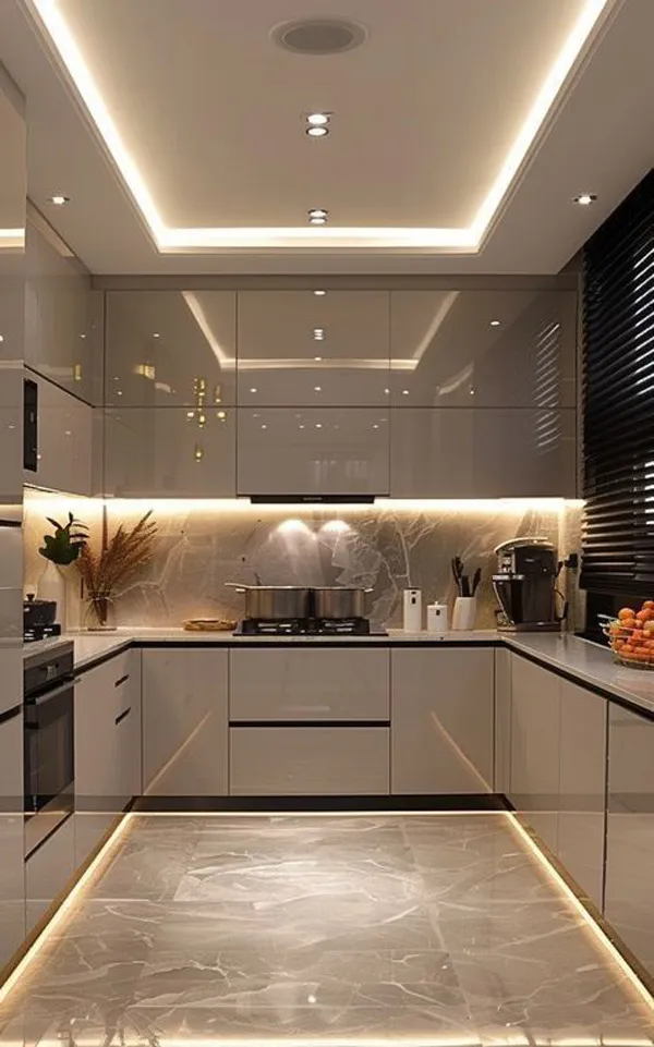 40 مدل رنگ کابینت های گلاس جدید | ترکیبهای جذاب برای آشپزخانه! 5 rang cabinet high gloss diakoland photo 3