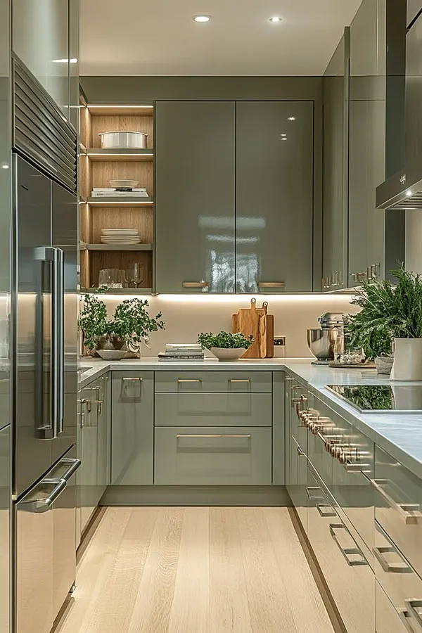 40 مدل رنگ کابینت های گلاس جدید | ترکیبهای جذاب برای آشپزخانه! 8 rang cabinet high gloss diakoland photo 40