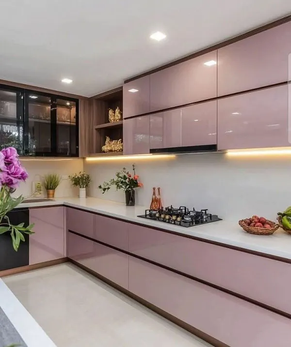 40 مدل رنگ کابینت های گلاس جدید | ترکیبهای جذاب برای آشپزخانه! 9 rang cabinet high gloss diakoland photo 41