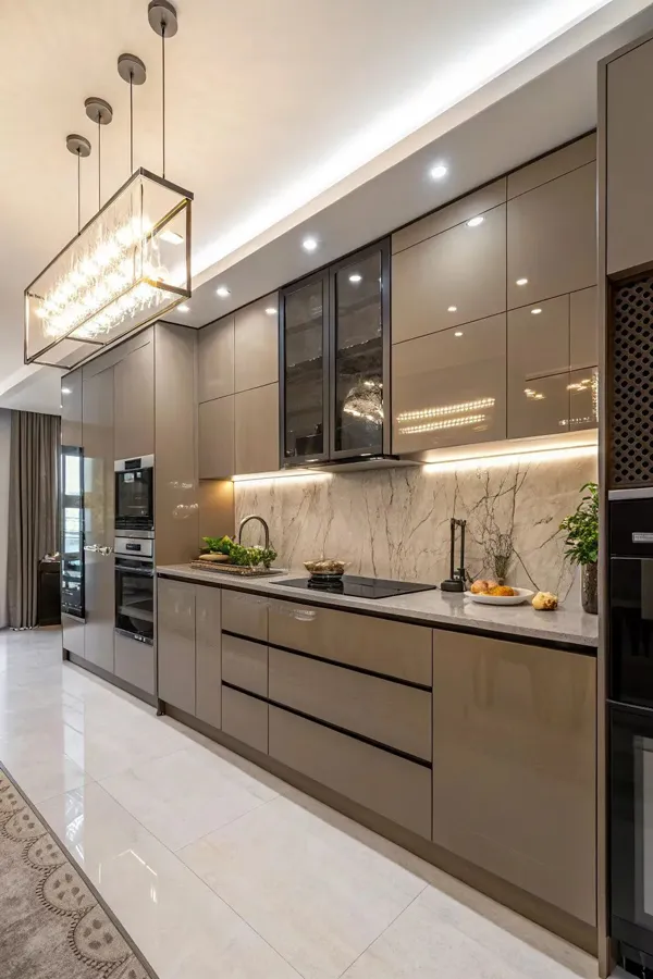 40 مدل رنگ کابینت های گلاس جدید | ترکیبهای جذاب برای آشپزخانه! 14 rang cabinet high gloss diakoland photo 6