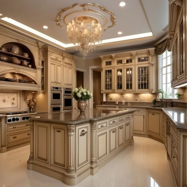 29 مدل کابینت رومی کیوت؛ شکوه کلاسیک در آشپزخانههای مدرن✨ 19 roman kitchen cabinets diakoland photo 13