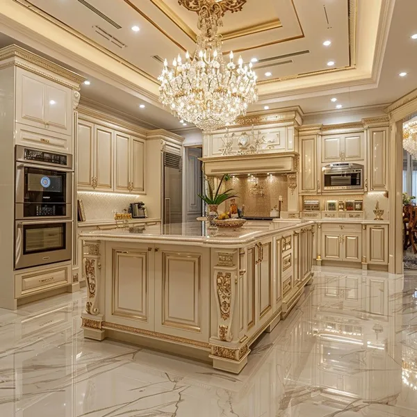 29 مدل کابینت رومی کیوت؛ شکوه کلاسیک در آشپزخانههای مدرن✨ 23 roman kitchen cabinets diakoland photo 19