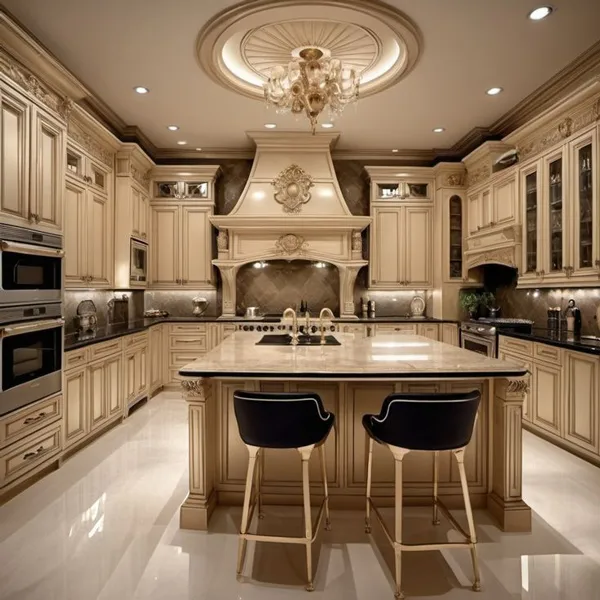 29 مدل کابینت رومی کیوت؛ شکوه کلاسیک در آشپزخانههای مدرن✨ 25 roman kitchen cabinets diakoland photo 20