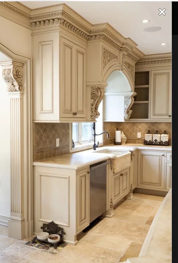 29 مدل کابینت رومی کیوت؛ شکوه کلاسیک در آشپزخانههای مدرن✨ 28 roman kitchen cabinets diakoland photo 23