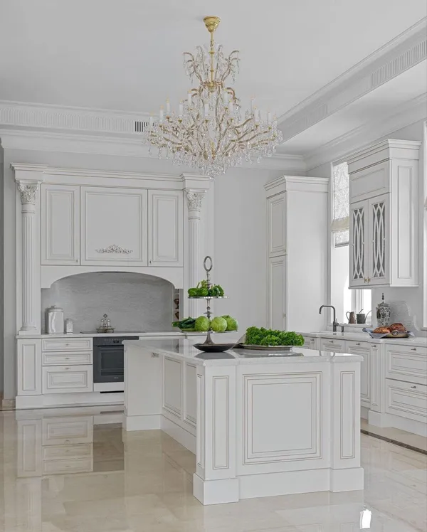 white neoclassic kitchen cabinet diakoland photo 10