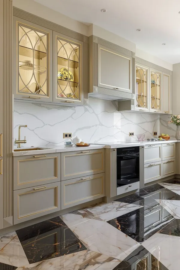 white neoclassic kitchen cabinet diakoland photo 17