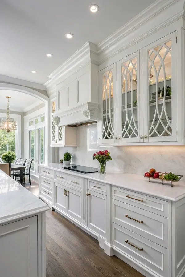 white neoclassic kitchen cabinet diakoland photo 2