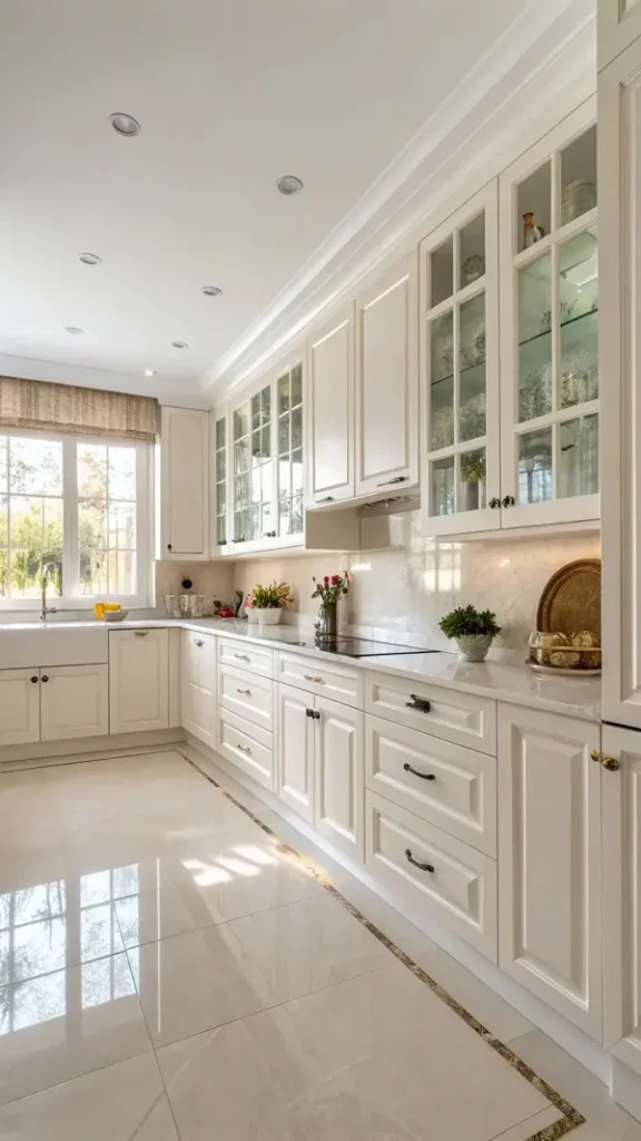 white neoclassic kitchen cabinet diakoland photo 25