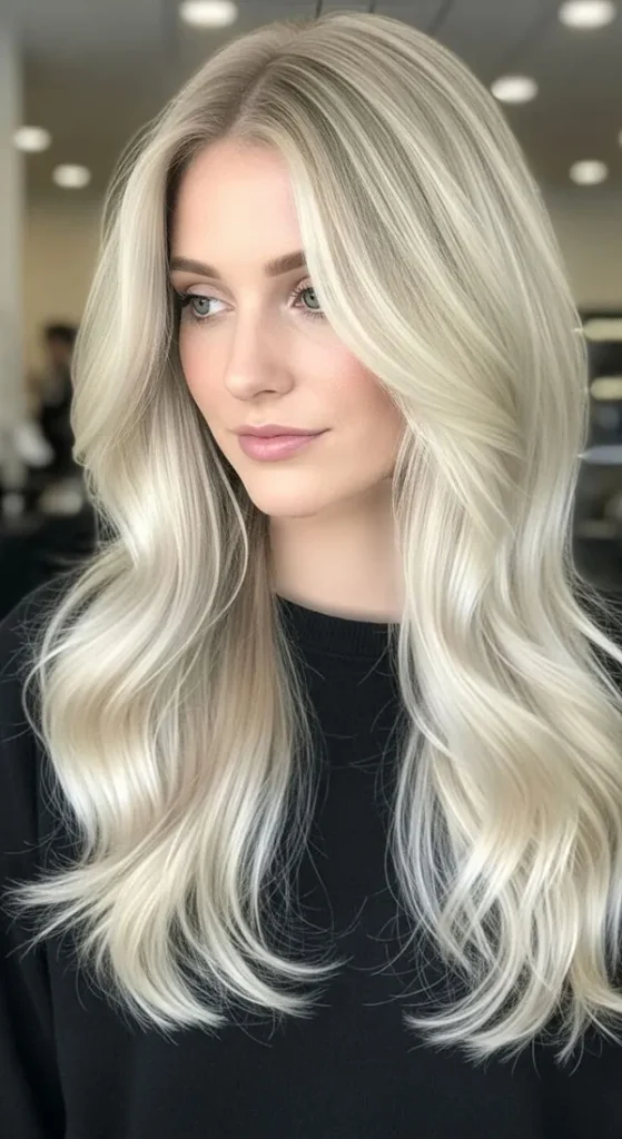 ببین رنگ مو بور 2025 چطور چهرهت رو لطیفتر و چشمگیرتر میکنه ! 12 Blonde hair color 10