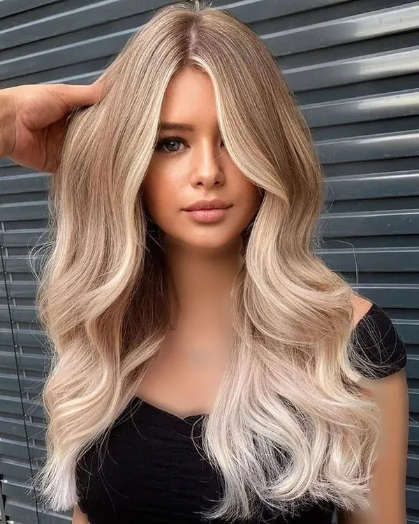 ببین رنگ مو بور 2025 چطور چهرهت رو لطیفتر و چشمگیرتر میکنه ! 14 Blonde hair color 13