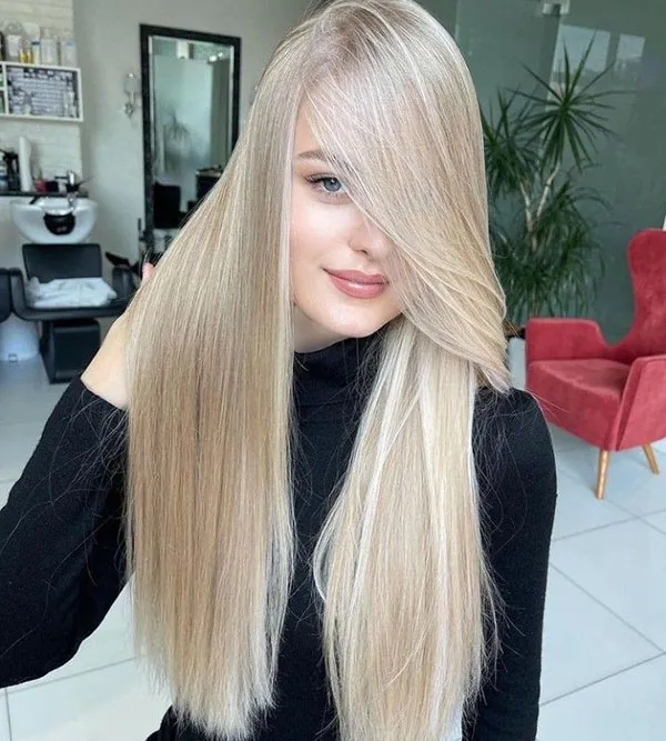 ببین رنگ مو بور 2025 چطور چهرهت رو لطیفتر و چشمگیرتر میکنه ! 20 Blonde hair color 14