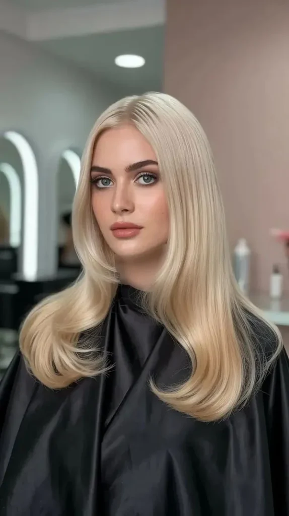 ببین رنگ مو بور 2025 چطور چهرهت رو لطیفتر و چشمگیرتر میکنه ! 18 Blonde hair color 15