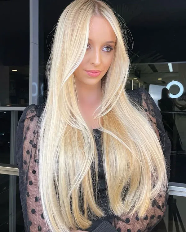 ببین رنگ مو بور 2025 چطور چهرهت رو لطیفتر و چشمگیرتر میکنه ! 23 Blonde hair color 20