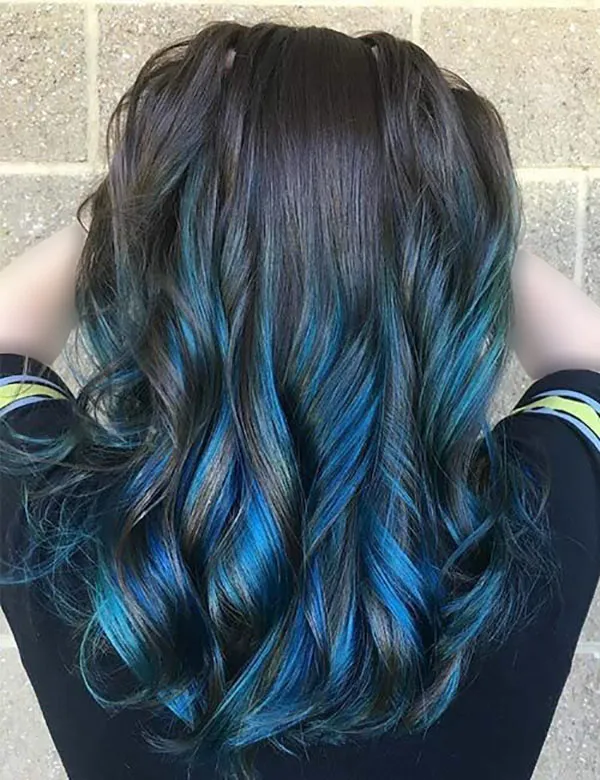 Blue hair highlights 1
