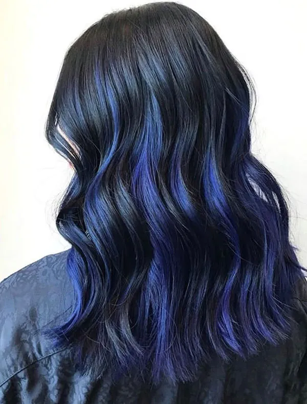 Blue hair highlights 10